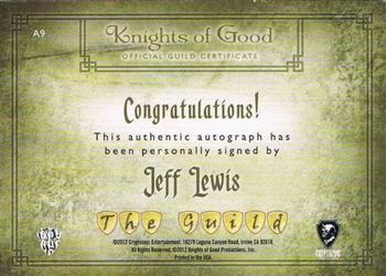 2012 Cryptozoic The Guild Seasons 1-3 - Autograph #A9 Jeff Lewis Back