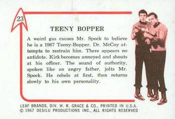 1967 Leaf Star Trek #23 Teeny Bopper Back
