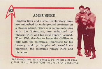 1967 Leaf Star Trek #53 Ambushed Back
