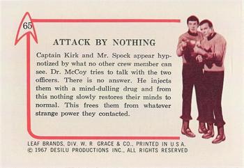 1967 Leaf Star Trek #65 Attack by Nothing Back