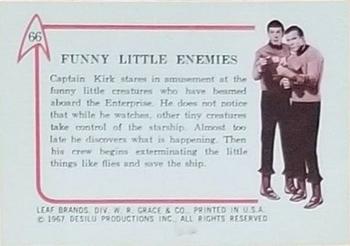 1967 Leaf Star Trek #66 Funny Little Enemies Back