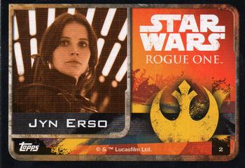 2016 Topps Star Wars Rogue One (UK Version) #2 Jyn Erso Back