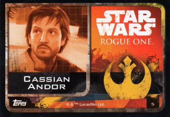 2016 Topps Star Wars Rogue One (UK Version) #5 Cassian Andor Back