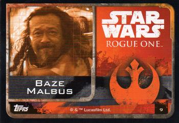 2016 Topps Star Wars Rogue One (UK Version) #9 Baze Malbus Back