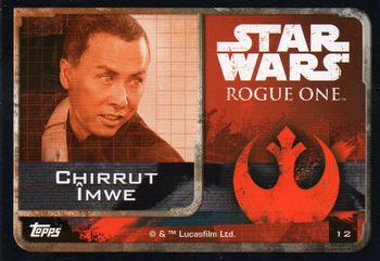 2016 Topps Star Wars Rogue One (UK Version) #12 Chirrut Imwe Back