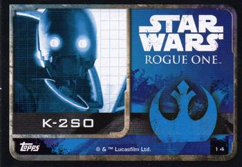 2016 Topps Star Wars Rogue One (UK Version) #14 K-2SO Back