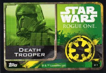 2016 Topps Star Wars Rogue One (UK Version) #21 Death Trooper Back