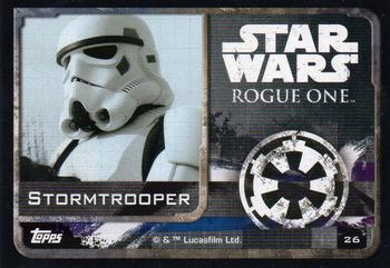 2016 Topps Star Wars Rogue One (UK Version) #26 Stormtrooper Back