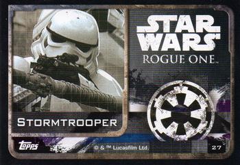 2016 Topps Star Wars Rogue One (UK Version) #27 Stormtrooper Back