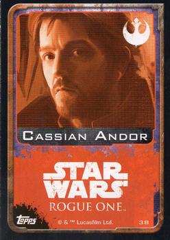 2016 Topps Star Wars Rogue One (UK Version) #38 Cassian Andor Back