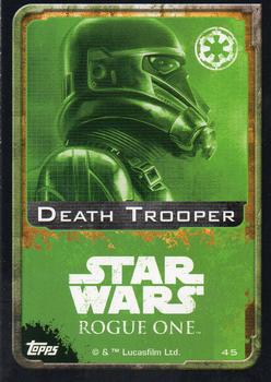 2016 Topps Star Wars Rogue One (UK Version) #45 Death Trooper Back