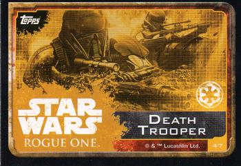 2016 Topps Star Wars Rogue One (UK Version) #47 Death Trooper Back