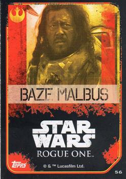 2016 Topps Star Wars Rogue One (UK Version) #56 Baze Malbus Back