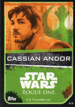 2016 Topps Star Wars Rogue One (UK Version) #63 Cassian Andor Back