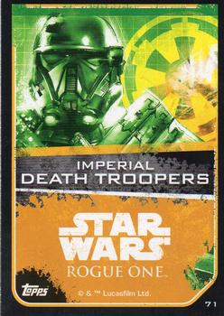 2016 Topps Star Wars Rogue One (UK Version) #71 Imperial Death Troopers Back