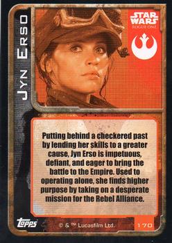 2016 Topps Star Wars Rogue One (UK Version) #170 Jyn Erso Back