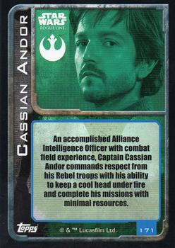 2016 Topps Star Wars Rogue One (UK Version) #171 Cassian Andor Back