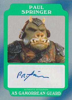 2016 Topps Star Wars Rogue One: Mission Briefing - Autographs #NNO Paul Springer Front