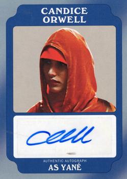 2016 Topps Star Wars Rogue One: Mission Briefing - Autographs Blue #NNO Candice Orwell Front