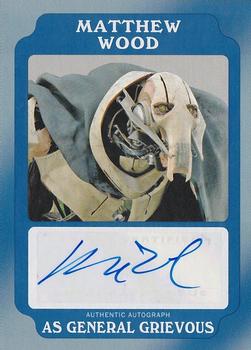 2016 Topps Star Wars Rogue One: Mission Briefing - Autographs Blue #NNO Matthew Wood Front
