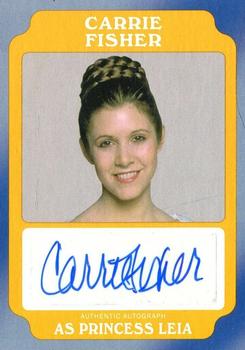 2016 Topps Star Wars Rogue One: Mission Briefing - Autographs Gold #NNO Carrie Fisher Front