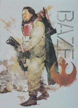 2016 Topps Star Wars Rogue One: Mission Briefing - Character Foil #3 Baze Malbus Front