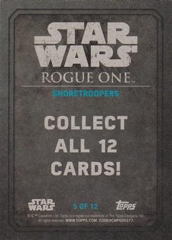 2016 Topps Star Wars Rogue One: Mission Briefing - Comic Strips #5 Shoretroopers Back