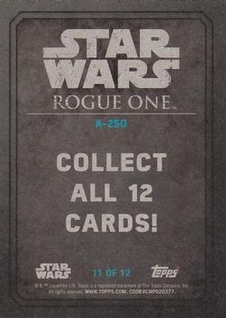 2016 Topps Star Wars Rogue One: Mission Briefing - Comic Strips #11 K-2SO Back