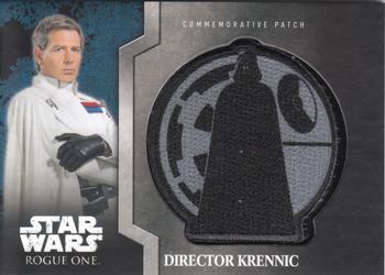 2016 Topps Star Wars Rogue One: Mission Briefing - Commemorative Patches #5 Director Krennic Front