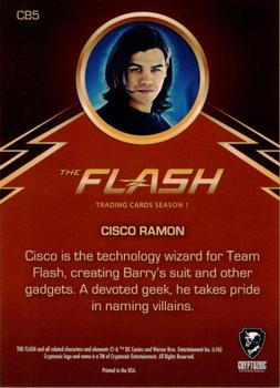 2016 Cryptozoic The Flash Season 1 - Character Bios #CB5 Cisco Ramon Back