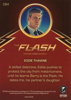 2016 Cryptozoic The Flash Season 1 - Character Bios Golden Glider Foil Stamp #CB4 Eddie Thawne Back