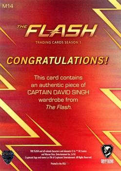 2016 Cryptozoic The Flash Season 1 - Wardrobe/Prop #M14 Captain David Singh Back