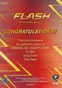 2016 Cryptozoic The Flash Season 1 - Wardrobe/Prop #M27 Missing Dr. Martin Stein Flyer Back