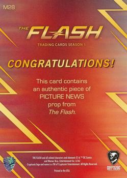 2016 Cryptozoic The Flash Season 1 - Wardrobe/Prop #M28 Picture News Back