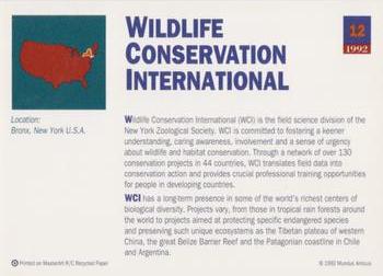 1992 Mundus Amicus Endangered Animals #12 Wildlife Conservation International Back