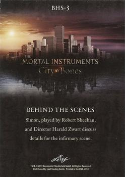 2013 Leaf The Mortal Instruments: City of Bones - Behind The Scenes #BHS-3 Robert Sheehan / Harald Zwart Back