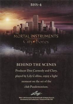 2013 Leaf The Mortal Instruments: City of Bones - Behind The Scenes #BHS-4 Don Carmody / Lily Collins Back