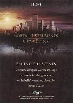 2013 Leaf The Mortal Instruments: City of Bones - Behind The Scenes #BHS-5 Gersha Phillips / Jemima West Back