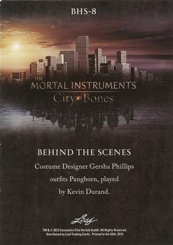 2013 Leaf The Mortal Instruments: City of Bones - Behind The Scenes #BHS-8 Gersha Phillips / Kevin Durand Back