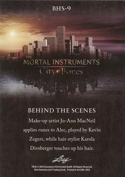 2013 Leaf The Mortal Instruments: City of Bones - Behind The Scenes #BHS-9 Kevin Zegers / Jo-Ann MacNeil / Karola Dirnberger Back