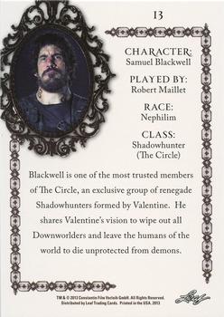 2013 Leaf The Mortal Instruments: City of Bones - Characters #13 Robert Maillet Back