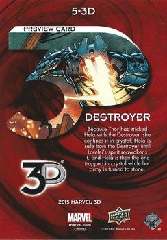 2015 Upper Deck Marvel 3D - Lenticular 3D #5-3D Destroyer Back