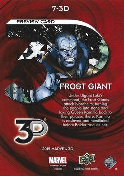 2015 Upper Deck Marvel 3D - Lenticular 3D #7-3D Frost Giant Back