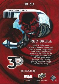 2015 Upper Deck Marvel 3D - Lenticular 3D #18-3D Red Skull Back