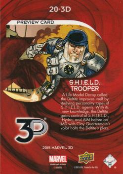 2015 Upper Deck Marvel 3D - Lenticular 3D #20-3D S.H.I.E.L.D. Trooper Back