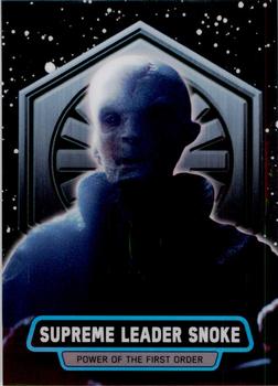 2016 Topps Chrome Star Wars The Force Awakens - Power of the First Order #1 Supreme Leader Snoke Front