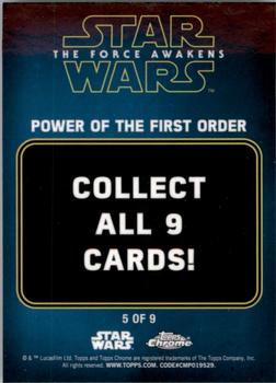 2016 Topps Chrome Star Wars The Force Awakens - Power of the First Order #5 Petty Officer Thanisson Back