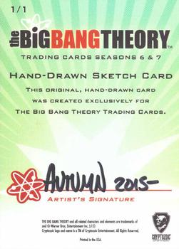 2016 Cryptozoic The Big Bang Theory Seasons 6 & 7 - Sketches #NNO Autumn Frederickson Back