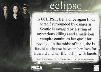 2010 NECA Twilight Eclipse Series 1 #1 Title Card Back