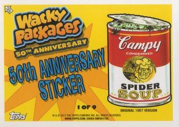 2017 Topps Wacky Packages 50th Anniversary #1 Campy Back